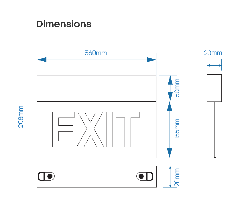 Lambda Suspended Exit Light thumbnail
